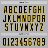 Custom Gray Black-Gold Hockey Jersey