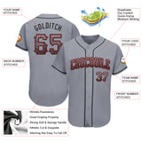 Custom Gray Black-Red Authentic Drift Fashion Baseball Jersey