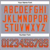 Custom Gray Orange-Navy Authentic Drift Fashion Baseball Jersey