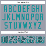 Custom Gray Teal-Black Authentic Drift Fashion Baseball Jersey