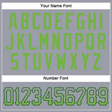 Custom Gray Neon Green-Navy Authentic Drift Fashion Baseball Jersey