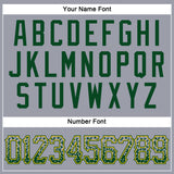 Custom Gray Green-Gold Authentic Drift Fashion Baseball Jersey