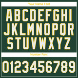 Custom Green White-Gold Performance T-Shirt