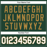 Custom Green White-Old Gold Authentic Baseball Jersey
