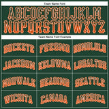Custom Green Orange-White Authentic Drift Fashion Baseball Jersey