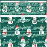 Custom Stitched Kelly Green Kelly Green-White Christmas 3D Sports Pullover Sweatshirt Hoodie