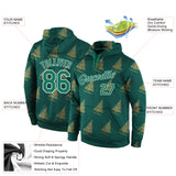 Custom Stitched Kelly Green Kelly Green-White Christmas 3D Sports Pullover Sweatshirt Hoodie