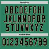 Custom Kelly Green Black-Old Gold Hockey Jersey
