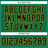 Custom Kelly Green Black-Gold Authentic Baseball Jersey