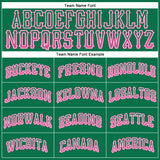 Custom Kelly Green Pink-White Authentic Drift Fashion Baseball Jersey