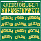 Custom Kelly Green Gold-White Authentic Drift Fashion Baseball Jersey