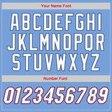 Custom Light Blue White-Royal Authentic Throwback Basketball Jersey