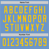 Custom Light Blue Gold Hockey Jersey