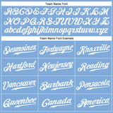 Custom Light Blue White Authentic Baseball Jersey