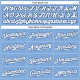 Custom Light Blue White-Navy Authentic Baseball Jersey