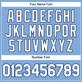 Custom Light Blue White-Navy Authentic Baseball Jersey