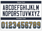 Custom Gold Navy-Powder Blue Drift Fashion Football Jersey