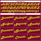 Custom Maroon White Pinstripe Navy-Gold Authentic Basketball Jersey