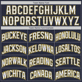 Custom Stitched Navy Gold-White Sports Pullover Sweatshirt Hoodie