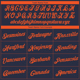 Custom Navy Orange Performance T-Shirt