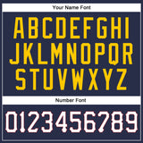 Custom Navy White-Gold Authentic Baseball Jersey