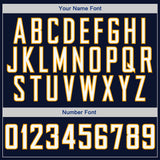 Custom Navy White-Gold Authentic Baseball Jersey