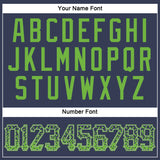 Custom Navy Neon Green-Gray Authentic Drift Fashion Baseball Jersey