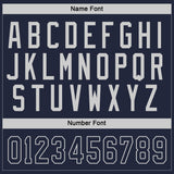 Custom Navy Navy-Gray Hockey Jersey