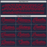 Custom Navy Navy-Red Hockey Jersey