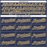 Custom Navy Navy-Gold Authentic Baseball Jersey