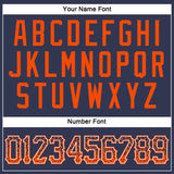 Custom Navy Orange-White Authentic Drift Fashion Baseball Jersey