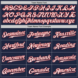 Custom Navy Red-White Authentic Baseball Jersey