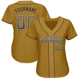 Custom Old Gold Black-White Authentic Drift Fashion Baseball Jersey