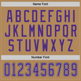 Custom Old Gold Purple-Black Hockey Jersey