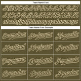Custom Olive Olive-Cream Authentic Salute To Service Baseball Jersey