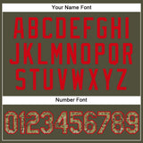 Custom Olive Cmao-Red Authentic Salute To Service Baseball Jersey