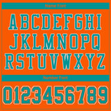 Custom Orange Aqua-White Mesh Authentic Football Jersey