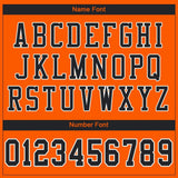 Custom Orange Black-White Mesh Authentic Football Jersey