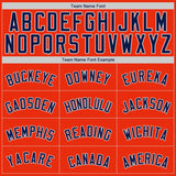 Custom Orange Navy-White Authentic Baseball Jersey
