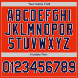 Custom Orange Navy-White Authentic Baseball Jersey