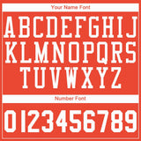 Custom Orange White Round Neck Basketball Jersey