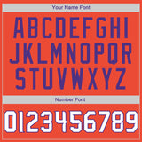 Custom Orange White-Purple Authentic American Flag Fashion Baseball Jersey