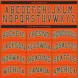 Custom Orange Black-Old Gold Performance T-Shirt
