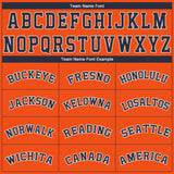 Custom Orange Navy-White Performance T-Shirt
