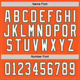Custom Orange White-Green Hockey Jersey
