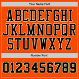 Custom Stitched Orange Black Pinstripe Black-Old Gold Sports Pullover Sweatshirt Hoodie