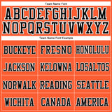 Custom Orange Black-White Stitched Cuffed Knit Hat