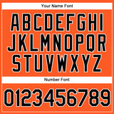Custom Orange Black-White Authentic Baseball Jersey