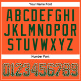 Custom Orange Green-White Authentic Drift Fashion Baseball Jersey