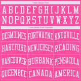 Custom Pink White Round Neck Basketball Jersey